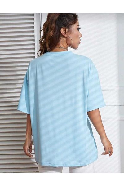 WOODROFFE Tricou de damă cu imprimeu Tiny Heart Salas roșu oversize Boyfriend