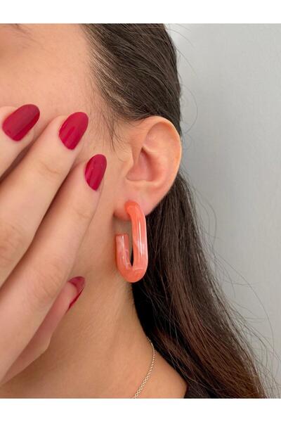 Beykan handmade أقراط دائرية باللون الوردي