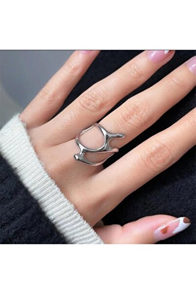 toptanhanem Eye-Catching Geometric Ring, Adjustable Design for Every Finger, ...