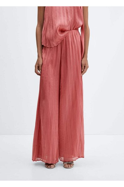 MANGO Woman Pleated wideleg pants