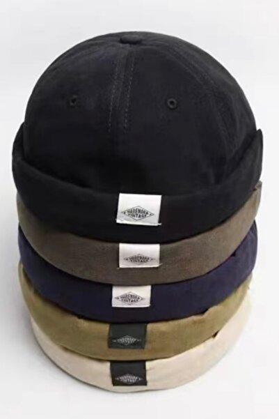 Giraffe Siyah Hiphop Retro Pamuklu Spersiz Beret Takke Beanie Cap Şapka