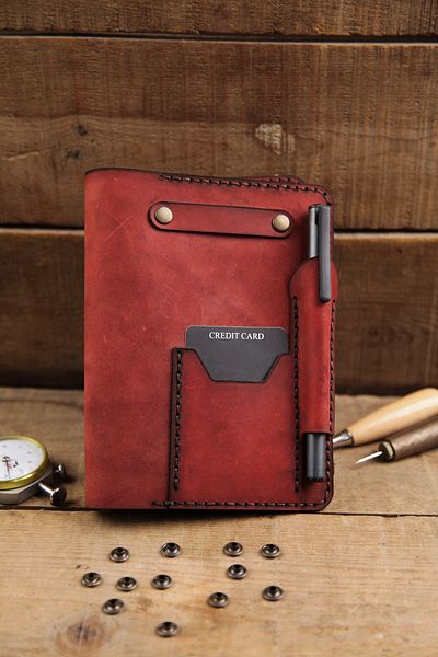 New Coast Leather 1900's Ръчно изработен калъф за тефтер A6 от естествена кожа