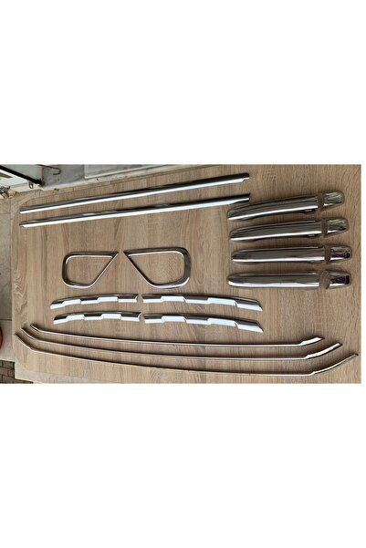 Seda Dizayn Oto Express Krom Set Ön Tampon Ön Panjur Sis Çerçevesi Kapı Kolu Cam Çıtası  19 Parça Paslanmaz Çelik