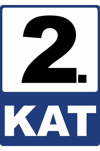 ChicArt Design Studio 2. علامة تحذير KAT PVC مع طباعة Dekota الرقمية بالأشعة فوق البنفسجية مع مادة لاصقة مقاس 25 × 35 سم