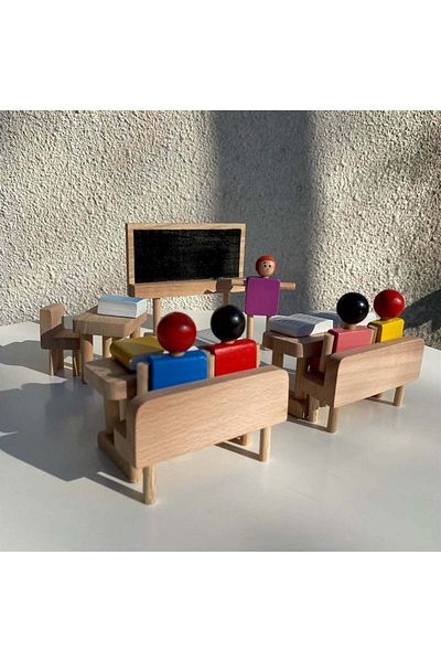 Totsandmore Children's Wooden Toy Dershane Set