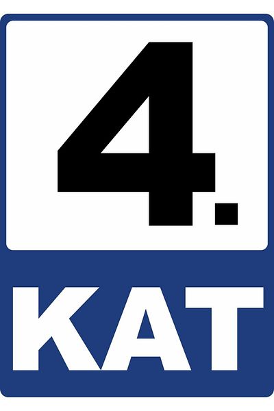 ChicArt Design Studio 4. علامة تحذير KAT PVC مع طباعة Dekota الرقمية بالأشعة فوق البنفسجية مع مادة لاصقة مقاس 12.5 × 17.5 سم