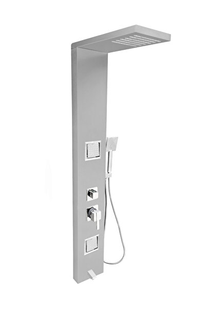 Jet Banyo Atlas Silver Gri Masajlı Duş Paneli- Dikey Jakuzi - Duş Robotu - El...