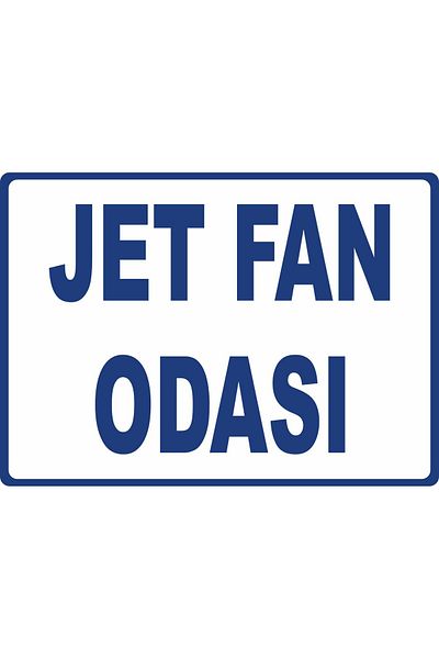 ChicArt Design Studio JET FAN ODASI ملصق تحذيري مطبوع عليه رقائق معدنية رقمية بالأشعة فوق البنفسجية مقاس 35 × 25