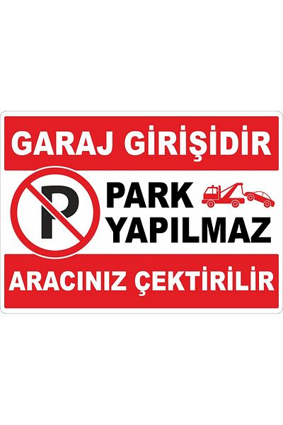 ChicArt Design Studio No Parking Your Vehicle Towed Digital Uv Foil Print Warning Label Sticker 17.5X12.5