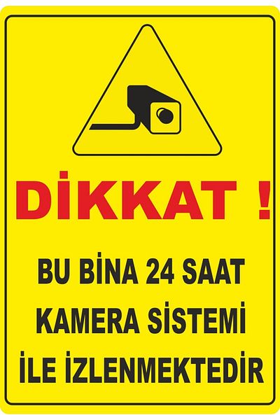 ChicArt Design Studio Notice Camera Monitored Pvc Warning Sign Dekota Digital Printing Adhesive 12.5X17.5