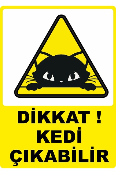 ChicArt Design Studio Caution Cat May Come Out Digital Uv Foil Printing Adhes...