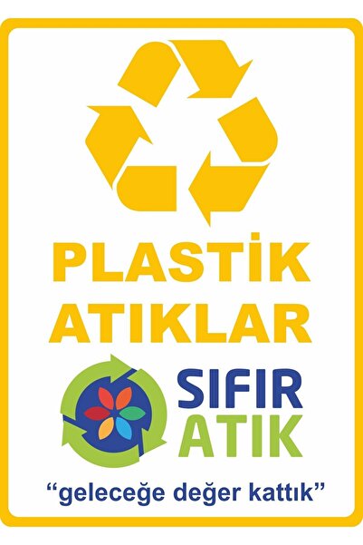 ChicArt Design Studio النفايات البلاستيكية صفر النفايات لوحة PVC علامة تحذير ...