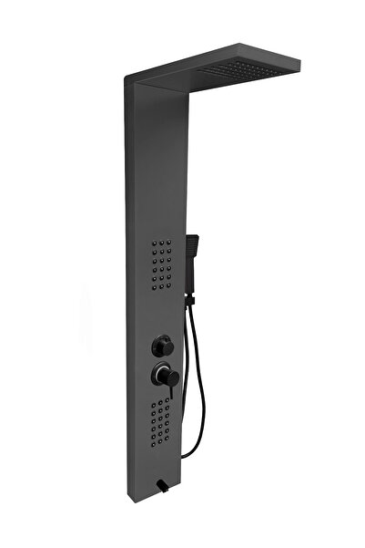 Jet Banyo Victoria Premium Metalik Füme Masajlı Duş Paneli- Dikey Jakuzi - Du...