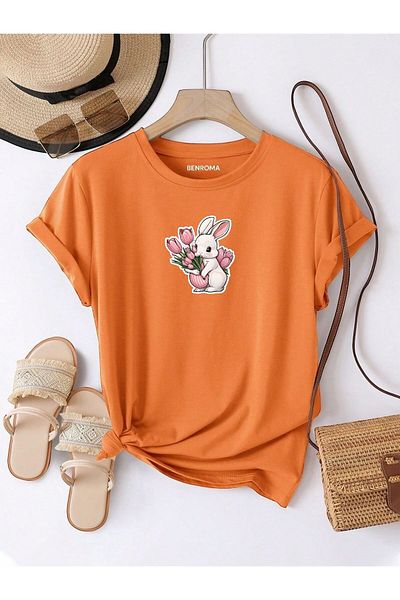 BENROMA 1 tricou este un cadou pentru achiziții de 6 și mai sus în coș - Tricou pentru copii cu imprimeu iepure