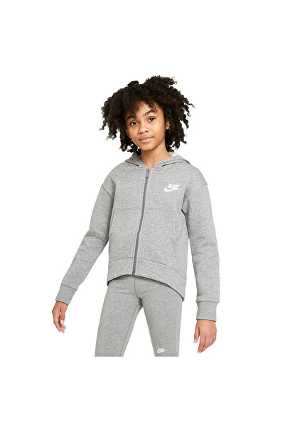 Nike G Nsw Club Flc Fz Hoodie Дитячий сірий повсякденний стильний світшот