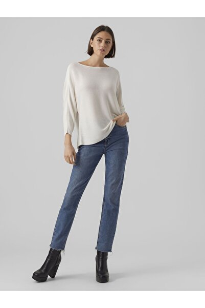 Vero Moda Strickpullover VMNORA 3/4 BOATNECK BLOUSE NOOS
