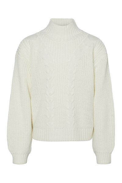Vero Moda Girl Strickpullover VMELLIONE LS HIGHNECK CABLE BLOUSE GIRL