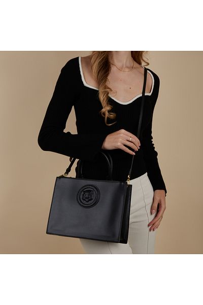 Just Cavalli Tiger Damen Handtasche Schwarz 75ra4be4-zs749-899