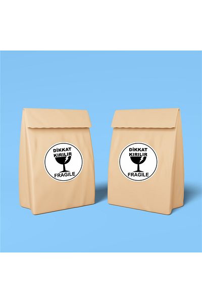 anka design 40 Pieces of Art Stickers - Packaging & Shipping Labels (5X5Cm) - Caution Break