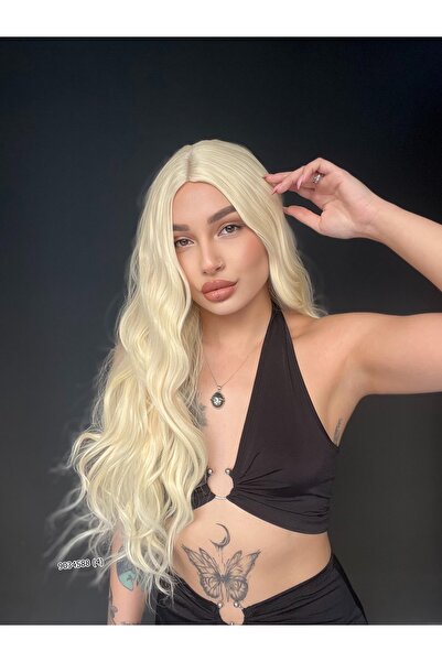 Suzan Peruk Doğal Su Dalgalı Peruk Uzun Perçemsiz Tepe kısmı deri Fiber Doğal...