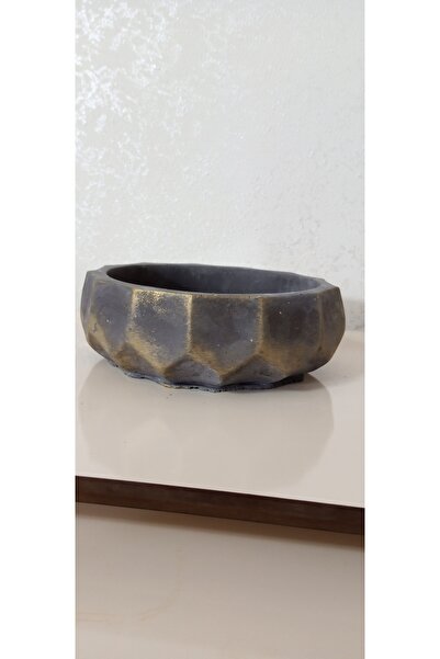 Genel Markalar Saf Beton Geometrik Bonsai ve Aranjmana Özel Taş Saksı suya ka...