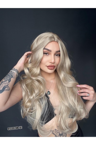 Suzan Peruk Maşa Dalgalı Fiber Sentetik Uzun Perçemsiz Peruk GÜNLÜK KULLANIMA...