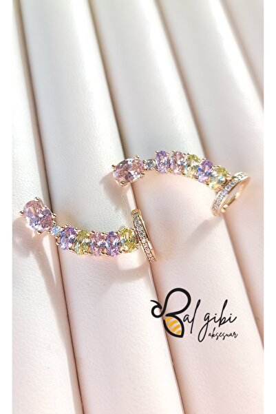 Aksesuar Çelik Renkli Zirkon Küpe