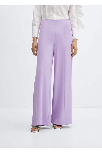 MANGO Woman Pantaloni cu cusături decorative