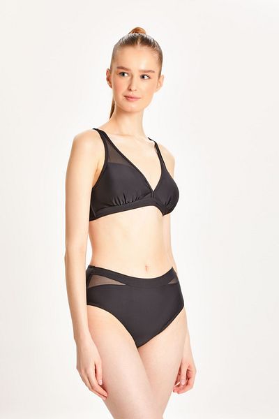 TOO SALTY SWIMWEAR ΓΥΝΑΙΚΕΙΟ ΣΕΤ ΜΠΙΚΟΝΙΟ ΨΗΛΟΜΕΣΟ ΜΑΥΡΟ ΤΟΥΛΙ ΛΕΠΤΟΜΕΡΗΣ ΣΕΤ 24s100st