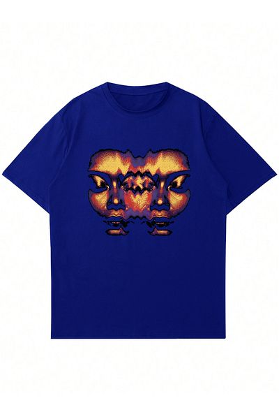 Mad&Calf Μπλουζάκι Unisex Human Face με στάμπα με λαιμόκοψη