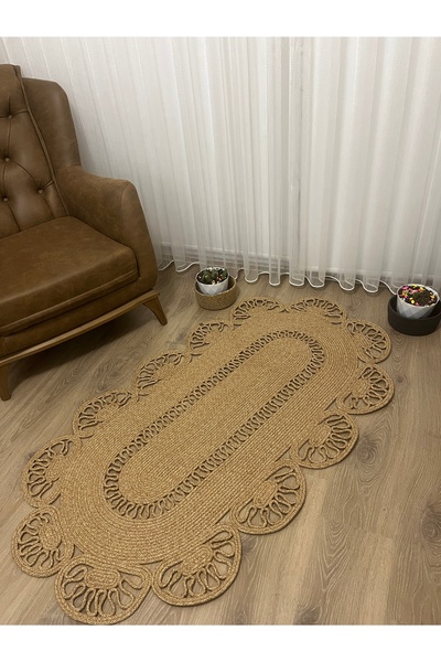 naylişhome Jüt kilim Hasır Kapı Önü Banyo Mutfak Salon Oturma Odası Paspası M...