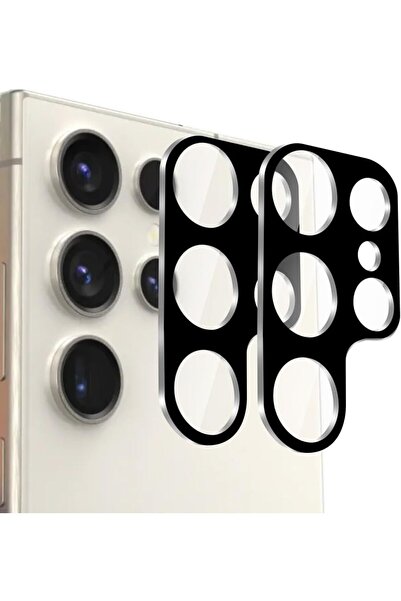 aheaks Samsung Galaxy S24 Ultra Uyumlu 9H Sertliğinde Temperli Cam Kamera Len...