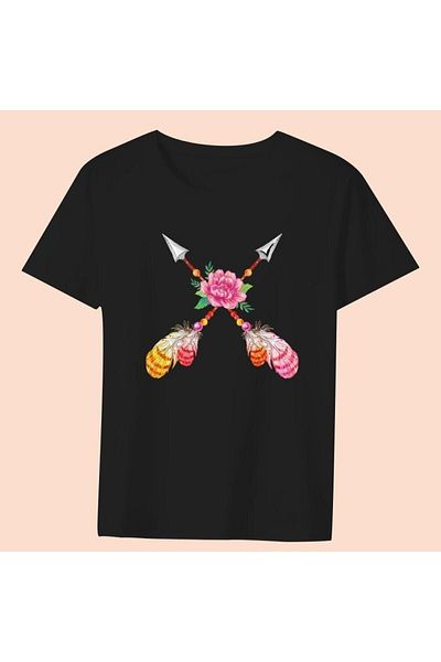 Advantage Trend Feather Map Black T-Shirt Model15 10070