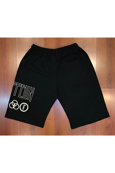Advantage Μαύρο σορτς με τυπωμένο λογότυπο Unisex TrendLed Zeppelin ADR-SRT-05