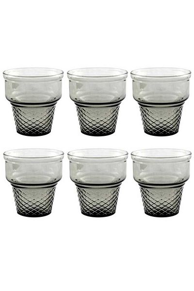 Paşabahçe Mini Cornet 6-Piece Gray Ice Cream Rack 245Cc
