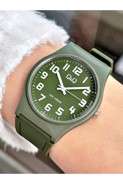 Q&Q Vs42j090y Waterproof Unisex Wristwatch with Silicone Cord