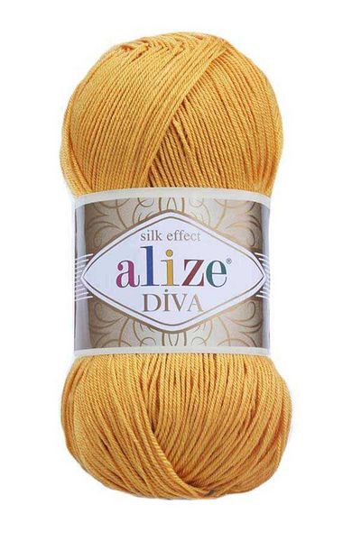 Alize Diva Mercerized Look 100GR Πλεκτό Νήμα Χεριών - Χρώμα 488 ΜΟΥΣΤΑΡΔΙ ΞΑΝΘΟ