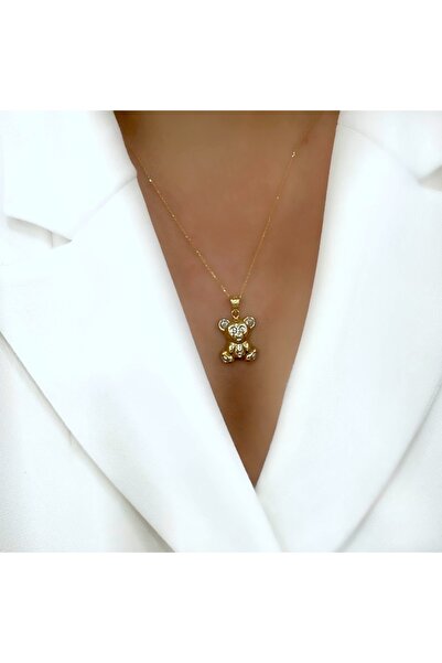 byBurak GOLD Ayıcık Kolye Ucu 14 Ayar Altın