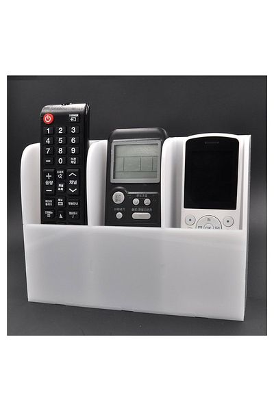 Trend Pleksi TV & Air Conditioner Remote Organizer (White 3 Remote Capacity)