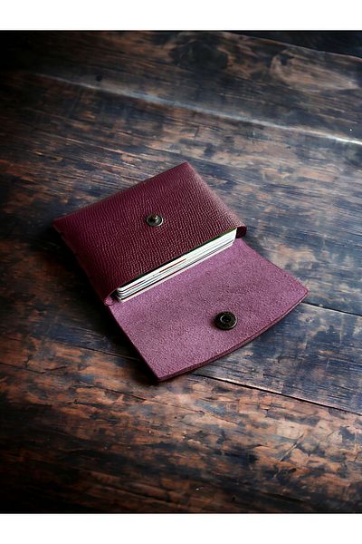 DeriBoss Nova Genuine Leather Seamless Card Holder - Stylish and Durable - Handmade Minimalist
