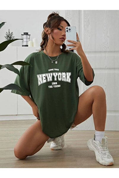 npLStore The Young New York 1968 Printed Oversize T-shirt