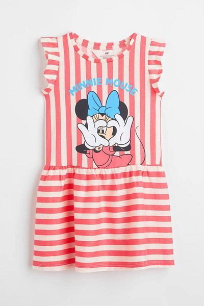 Rainbow Girl's Stripe Minie Mouse Dress
