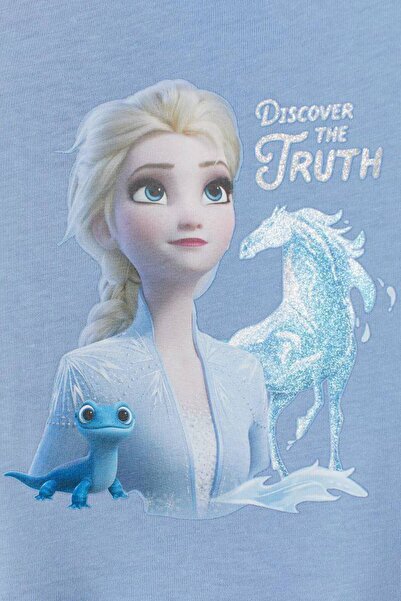 Rainbow Kız çocuk elsa baskılı simli elbise