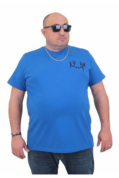 MocGrande Ανδρικό μπλουζάκι Saks Color Plus Size - Crew Neck, Gang 24132