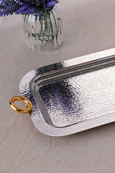 Emsan Gold Acacia Tea Tray