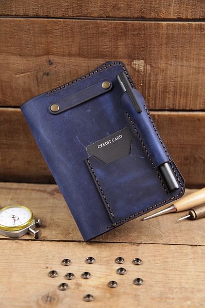 New Coast Leather 1900's Ръчно изработен калъф за тефтер A6 от естествена кожа