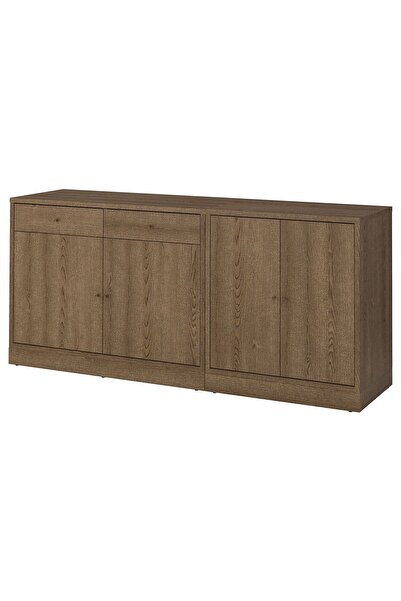 IKEA konsol, meşe kaplama-kahverengi, 202x90 cm