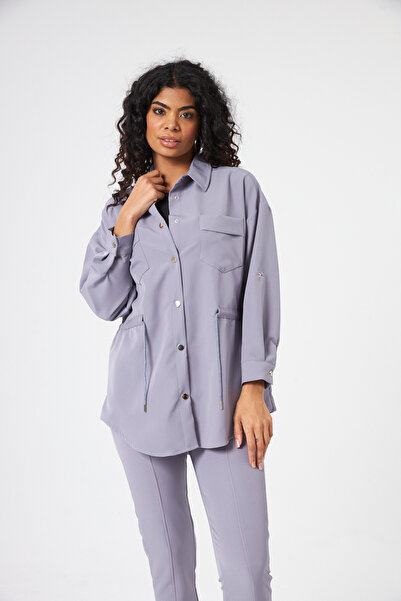 MİA NOURA shirt thin submersible fabric jacket style