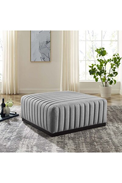 DeccoStil Çizgi Dikiş Detaylı Puf/Orta Sehpa 80*80 cm