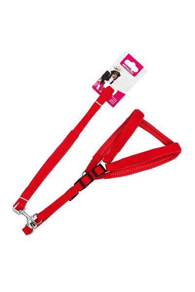 Royalist RED Small Size Soft Textured Chest Collar and Travel Strap Set 1.5 cm x 120 cm (30cm chest)
